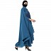 Designer Irani Kaftan with chikan embroidery- French Blue Designer Irani Kaftan with chikan embroidery- French Blue